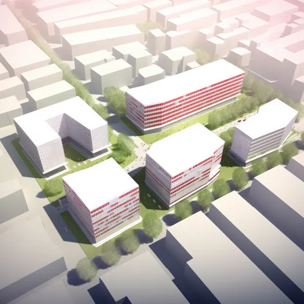 Variante de plan masse en modèle 3D pour évaluer l'impact des choix constructifs sur l'ACV