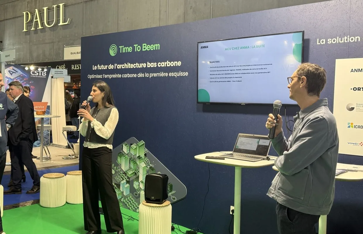Conférence Time To Beem et ANMA au BIM World 2025 : optimisation carbone des logements Les Gâbles 2
