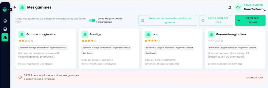 Vos gammes, vos macro-composants